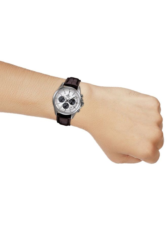 CASIO - men Edifice Leather Chronograph Watch EFR-527L-7AV - Image 1
