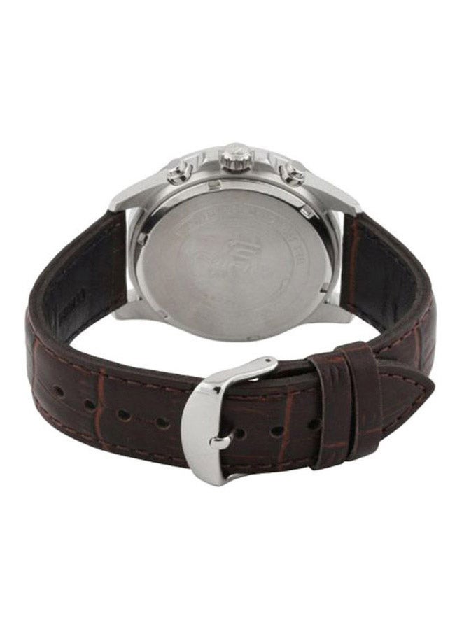 CASIO - men Edifice Leather Chronograph Watch EFR-527L-7AV - Image 1