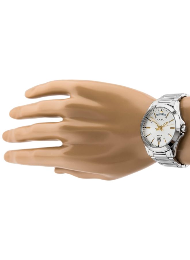 CASIO Men's Water Resistant Analog Watch MTP-1370D-7A2VDF - 45 mm - Silver - Image 4