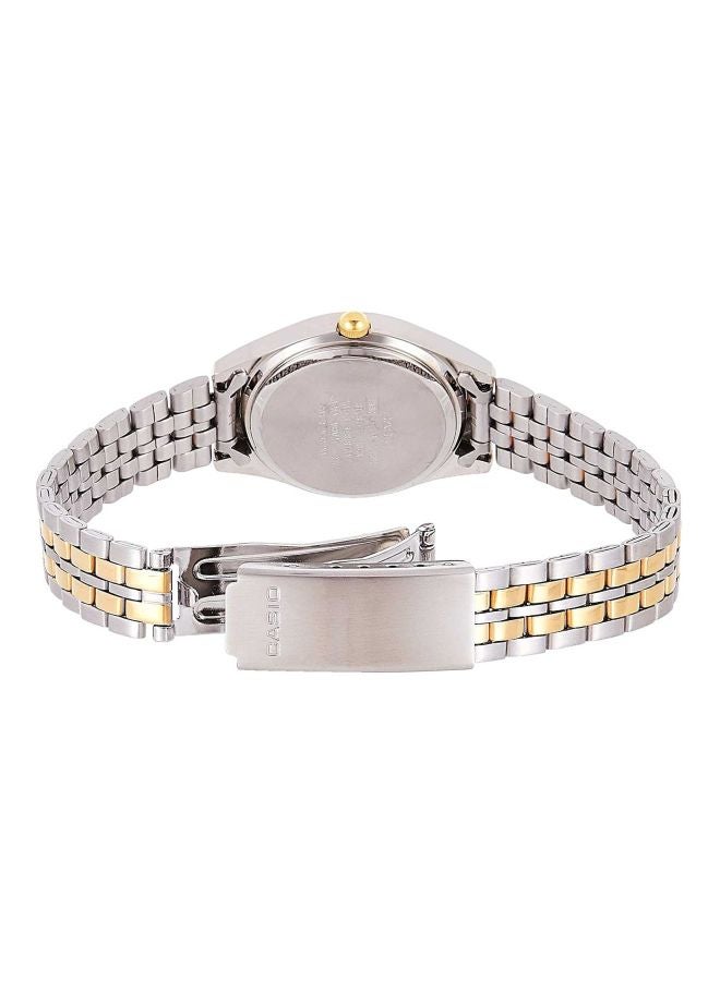 CASIO Women's Enticer Water Resistant Analog Watch LTP-1129G-7BRD - 32 mm - Silver/Gold - Image 2