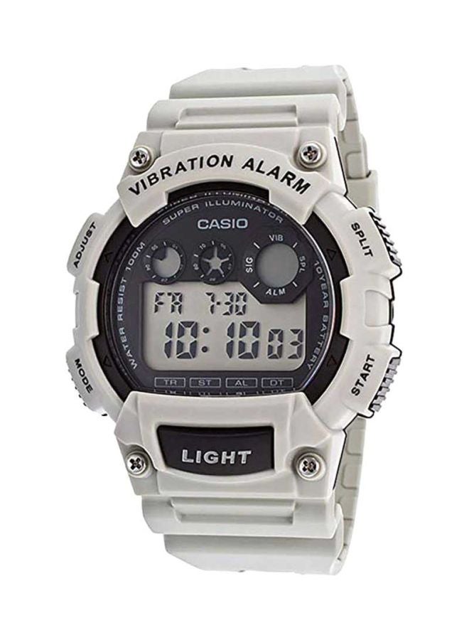 كاسيو ساعة يد رقمية مقاومة للماء طراز W-735H-8A2VDF - مقاس 51 مم - لون أبيض للرجال - Image 1