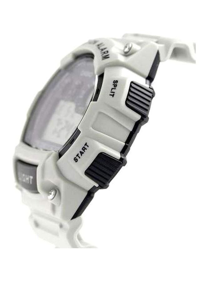 كاسيو ساعة يد رقمية مقاومة للماء طراز W-735H-8A2VDF - مقاس 51 مم - لون أبيض للرجال - Image 3