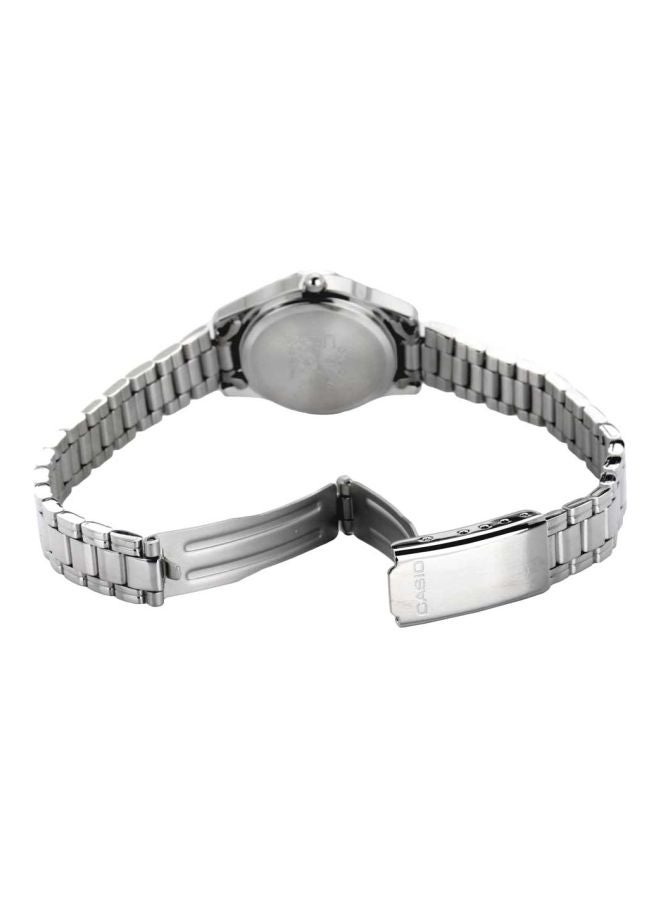 كاسيو ساعة يد بعقارب ومقاومة للماء طراز LTP-1275D-1ADF- مقاس 27 مم - لون فضي للنساء - Image 2