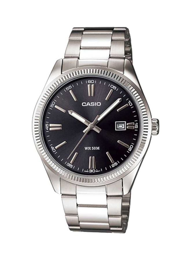 CASIO Men's Enticer Analog Watch MTP-1302D-1A1V - 30 mm - Silver  - Image 1