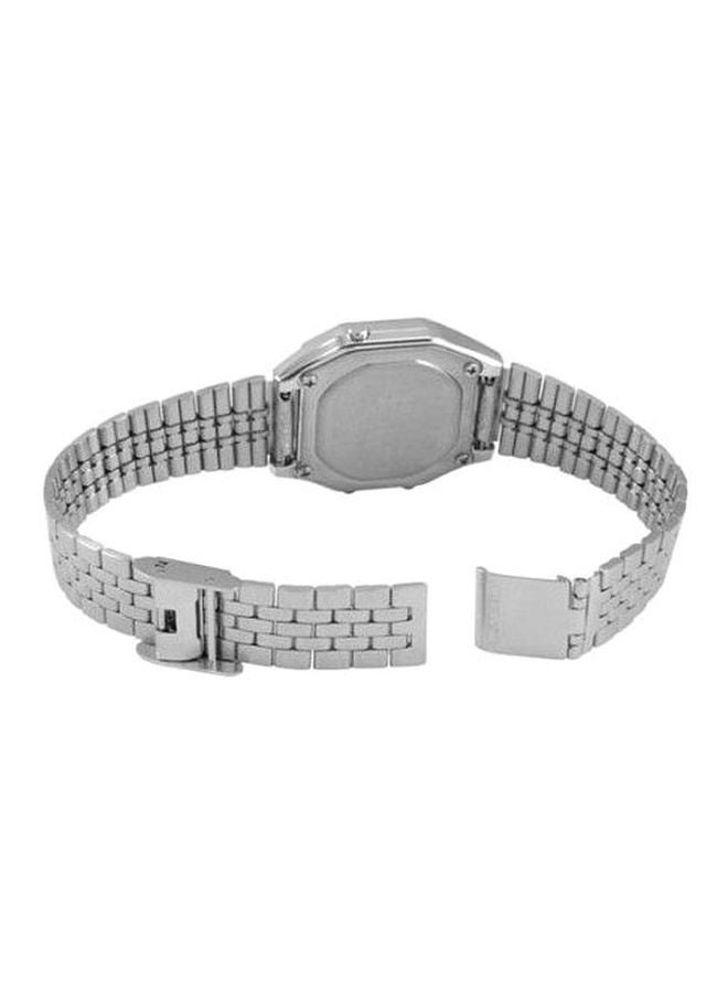 كاسيو ساعة يد رقمية مقاومة للماء طراز LA680WA-1B - مقاس 34 مم - لون فضي للنساء - Image 2