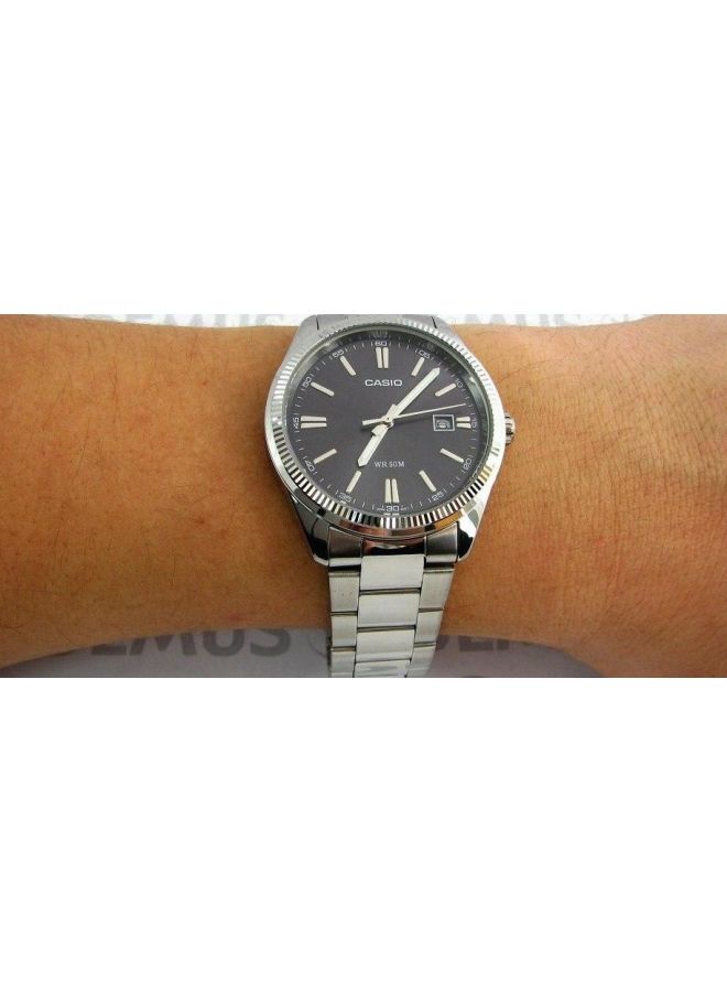 Men's Enticer Analog Watch MTP-1302D-1A2 - 39 mm - Silver