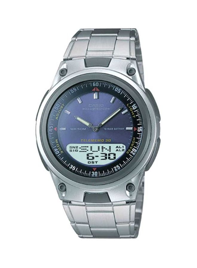 CASIO Men's Sports Analog & Digital Watch AW-80D-2A - 40 mm - Silver  - Image 1