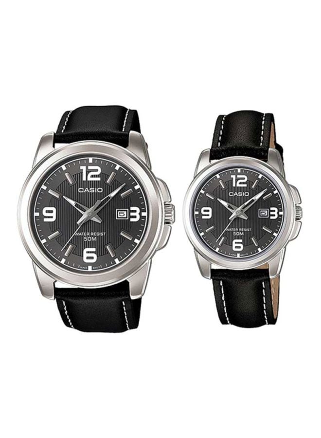 CASIO Water Resistant Analog Couple Watch MTP/LTP-1314L-8A  - Image 1