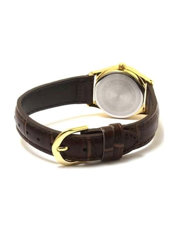 كاسيو ساعة يد رسمية بعقارب طراز LTP-V006GL-7BVDF مقاس 30 ملم - لون بني للنساء - Image 2