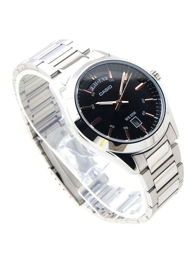 CASIO Men's Enticer Analog Watch MTP-1370D-1A2 - 45 mm - Silver - Image 3