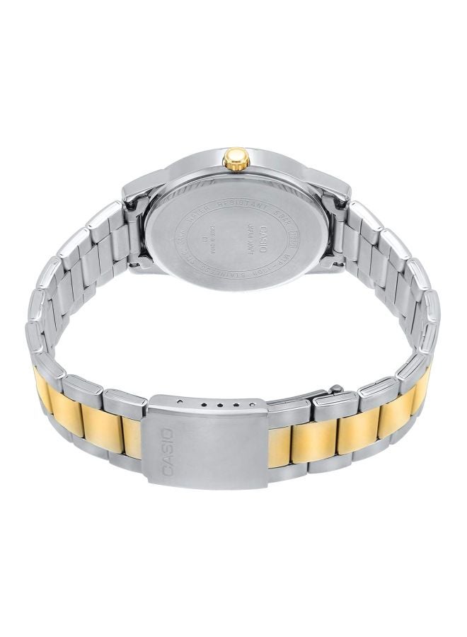 CASIO Men's Enticer Analog Wrist Watch MTP-1303SG-7A - 40 mm - Gold/Silver - Image 5