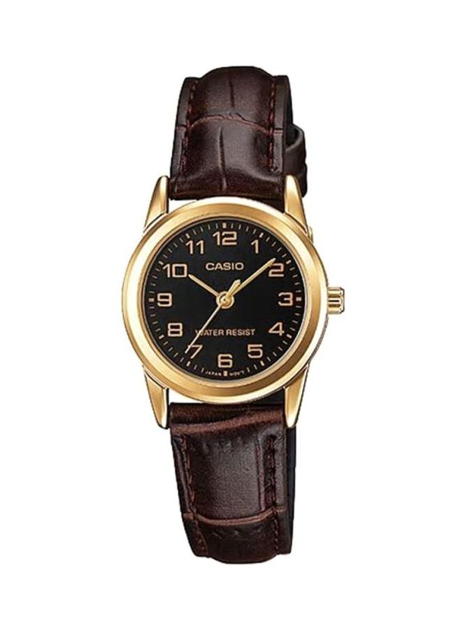CASIO - Women's Dress Analog Watch LTP-V001GL-1B - 25 mm - Brown - Image 1