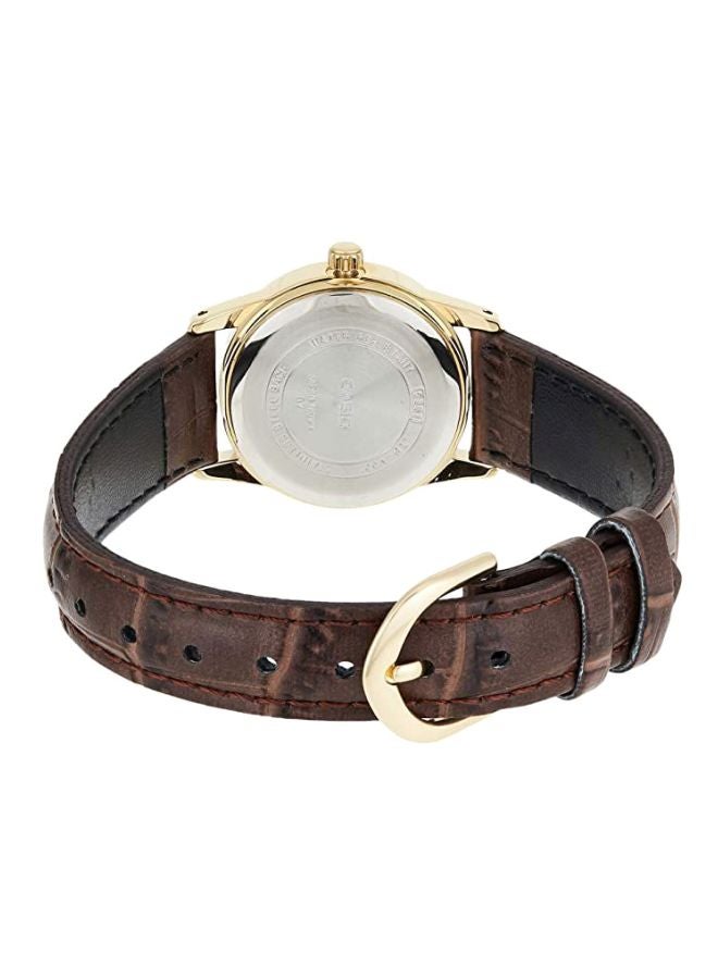CASIO - Women's Dress Analog Watch LTP-V001GL-1B - 25 mm - Brown - Image 1