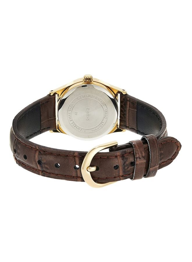 كاسيو ساعة يد رسمية بعقارب طراز LTP-V006GL-7B - مقاس 25 مم - لون بني للنساء - Image 2