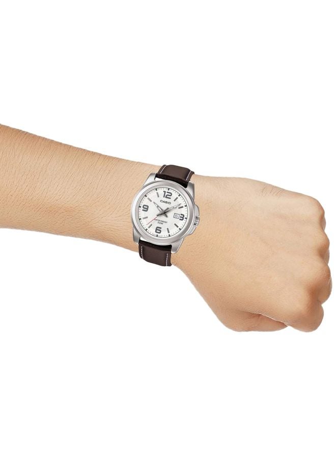 كاسيو ساعة يد إنتيسر بعقارب طراز LTP-1314L-7AVDF - 33 مم - بني للنساء - Image 5