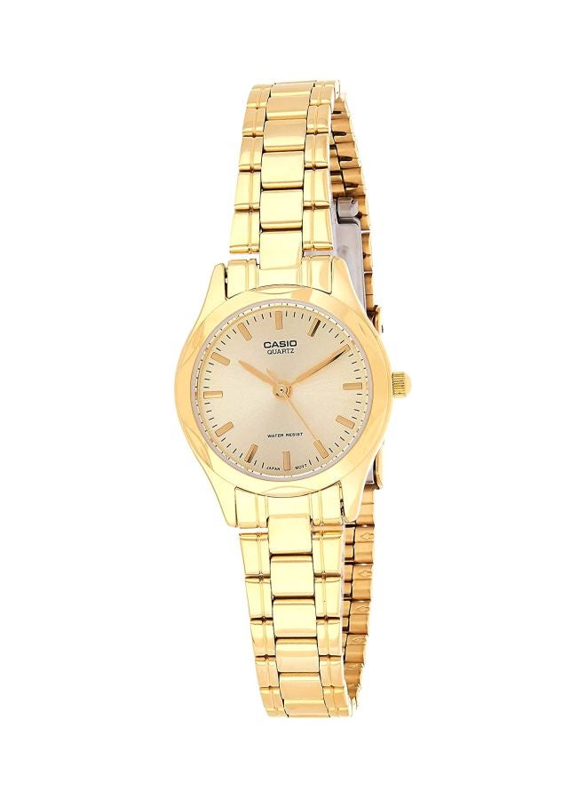 كاسيو ساعة يد كور بعقارب ومقاومة للماء طراز LTP1275G-9ADF - 25 مم - لون ذهبي للنساء - Image 1