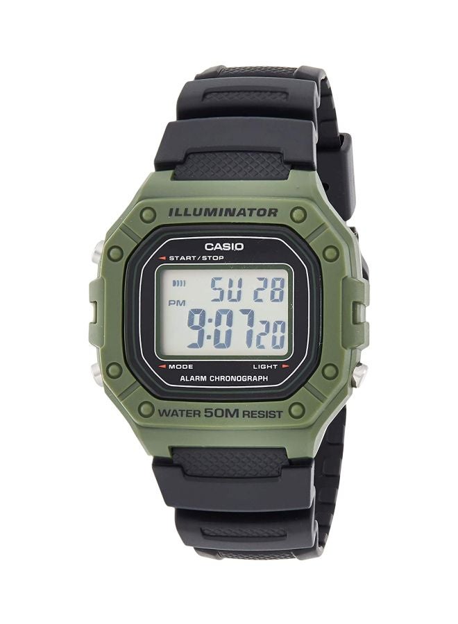 CASIO Men's Youth Digital Watch W-218H-3AVDF - 44 mm - Black  - Image 1