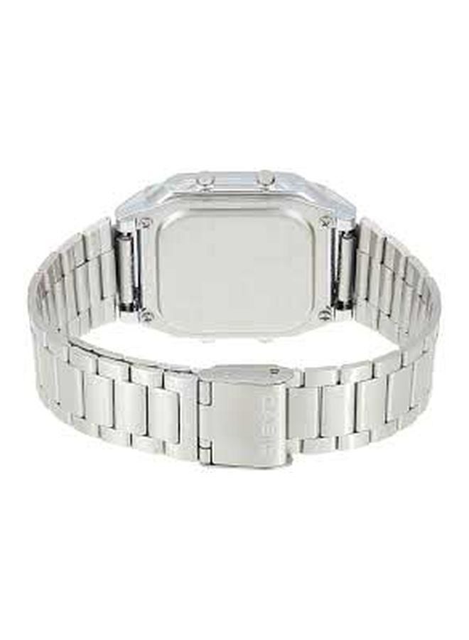 كاسيو ساعة يد رقمية من داتا بنك طراز DB-360-1ADF - قياس 43 مم - لون فضي للرجال - Image 2