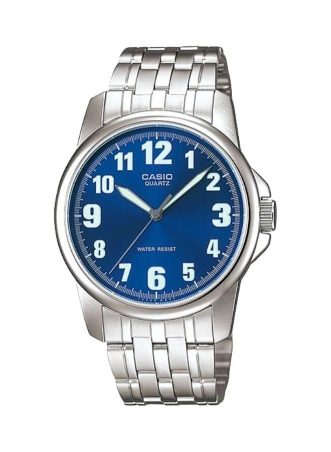 كاسيو ساعة يد إنتايسر بعقارب طراز MTP1216A-2B - مقاس 46 مم - فضي للرجال - Image 1