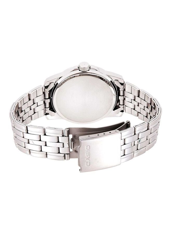 كاسيو ساعة يد إنتايسر بعقارب طراز MTP1216A-2B - مقاس 46 مم - فضي للرجال - Image 2