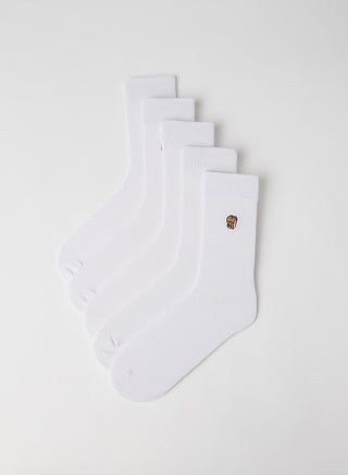 Embroidered Socks White/Multi Emb - v1599906374/N36513144V_1