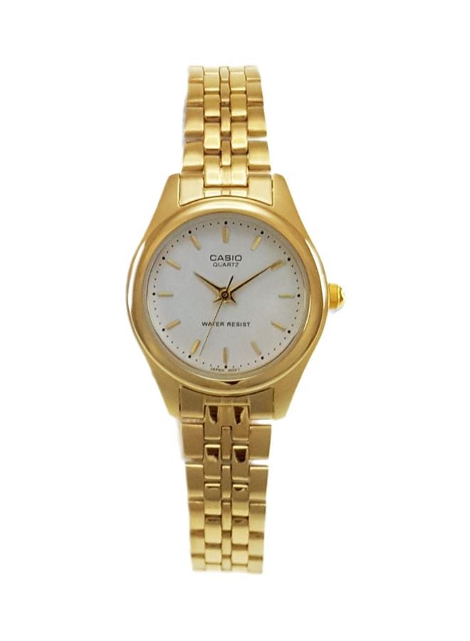 كاسيو ساعة يد إنتايسر بعقارب طراز LTP-1129N-7A - قياس 32 مم - لون ذهبي للنساء - Image 1