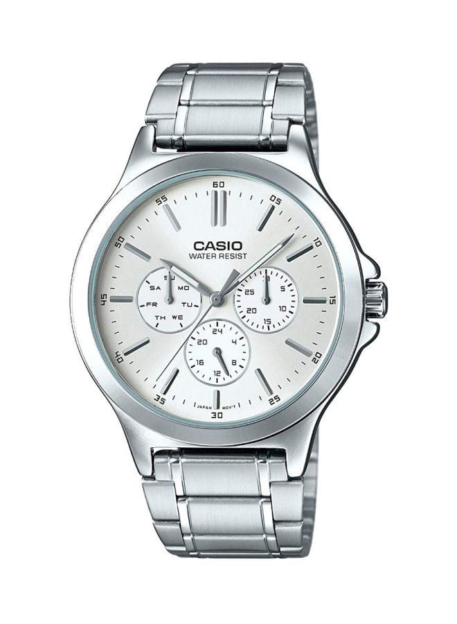 CASIO - Men's Enticer Analog Watch MTP-V300D-7AUDF - 40 mm - Silver - Image 1