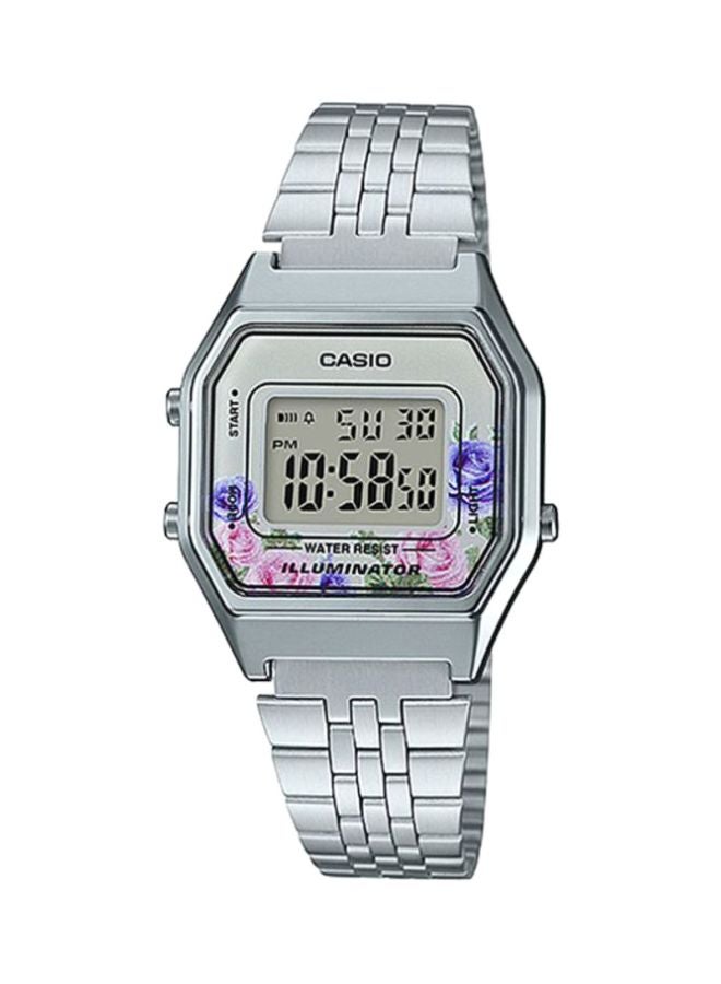 CASIO Women's Youth Vintage Water Resistant Digital Watch LA680WA-4CDF - 29 mm - Silver - Image 1