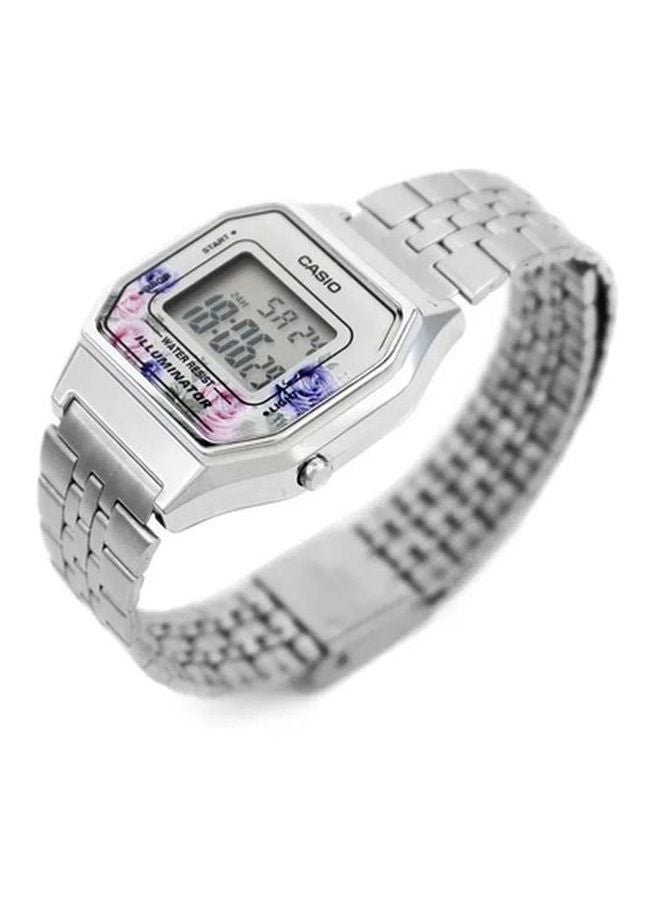 CASIO Women's Youth Vintage Water Resistant Digital Watch LA680WA-4CDF - 29 mm - Silver - Image 4