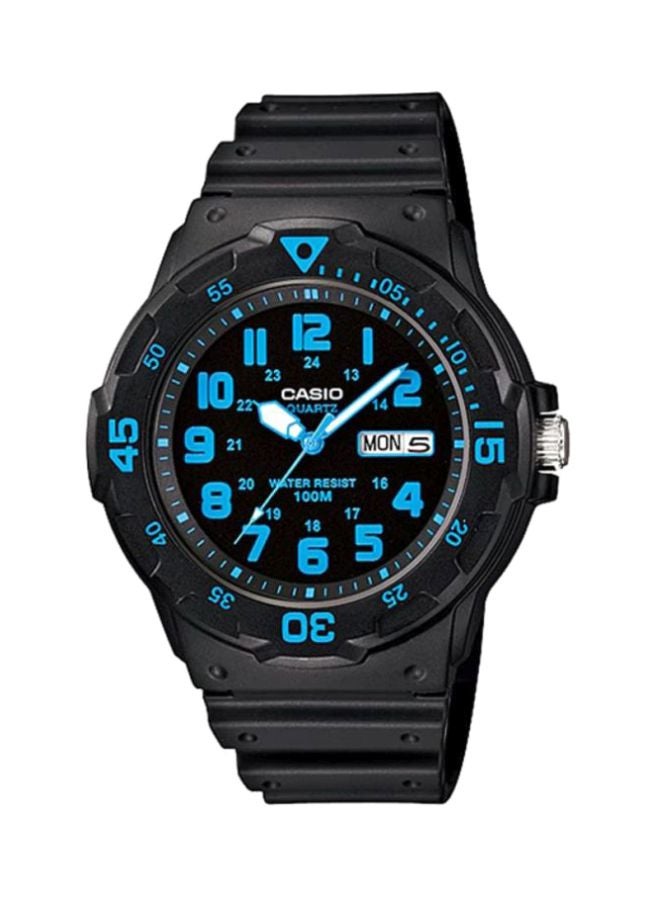 كاسيو ساعة يد بعقارب مقاومة للماء من سلسلة يوث طراز MRW-200H-2B - مقاس 48 مم - لون أسود للرجال - Image 1