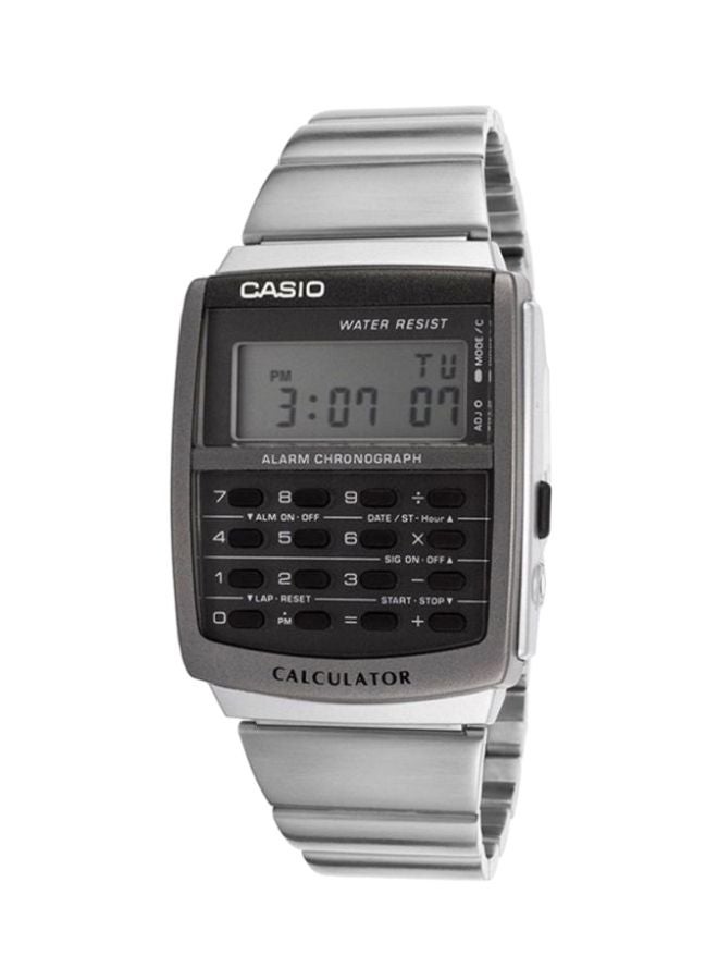 كاسيو ساعة يد رقمية كلاسيكية CA-506-1DF - 45 مم - فضي للرجال - Image 1