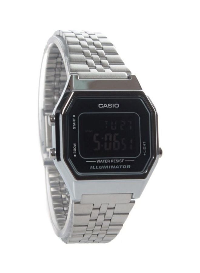 كاسيو ساعة يد رقمية للشباب طراز LA680WA-1BDF مقاس 29 مم - لون فضي للنساء - Image 3