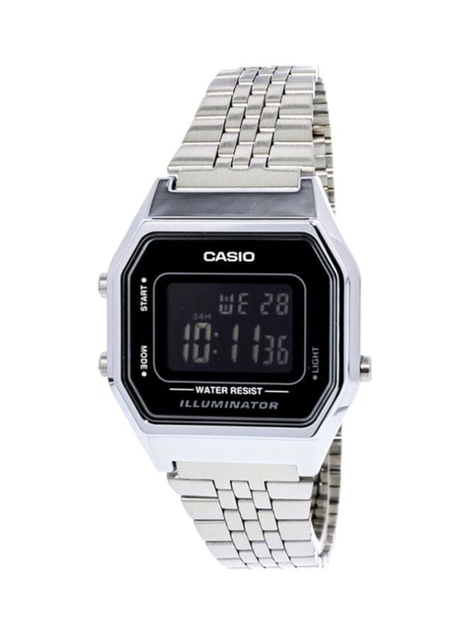 كاسيو ساعة يد رقمية للشباب طراز LA680WA-1BDF مقاس 29 مم - لون فضي للنساء - Image 1