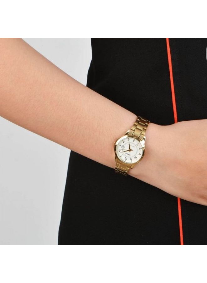 كاسيو ساعة يد رسمية بعقارب طراز LTP-V004G-7B - مقاس 35 مم - لون ذهبي للنساء - Image 5