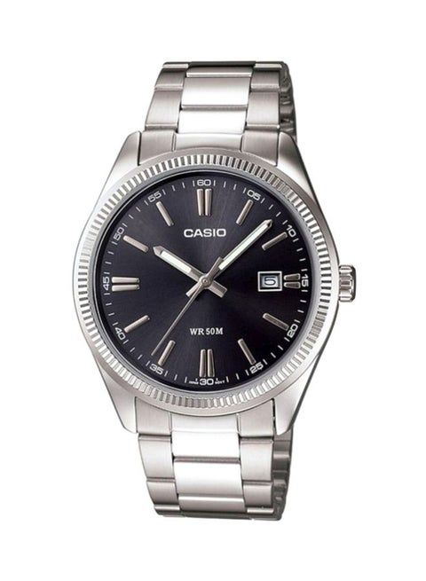 Men's Enticer Analog Watch MTP-1302D-1A1VDF - 30 mm - Silver