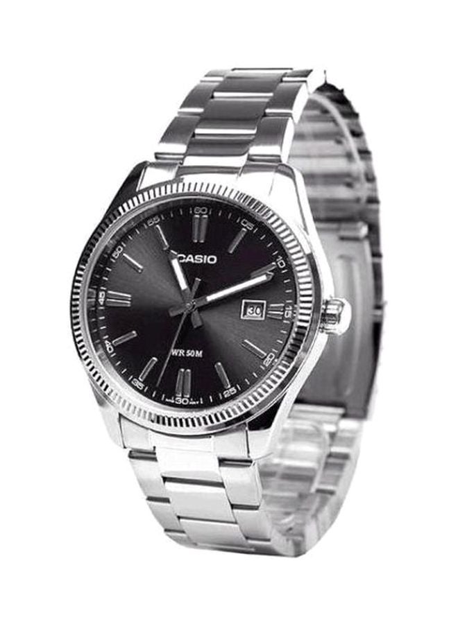 Men's Enticer Analog Watch MTP-1302D-1A1VDF - 30 mm - Silver
