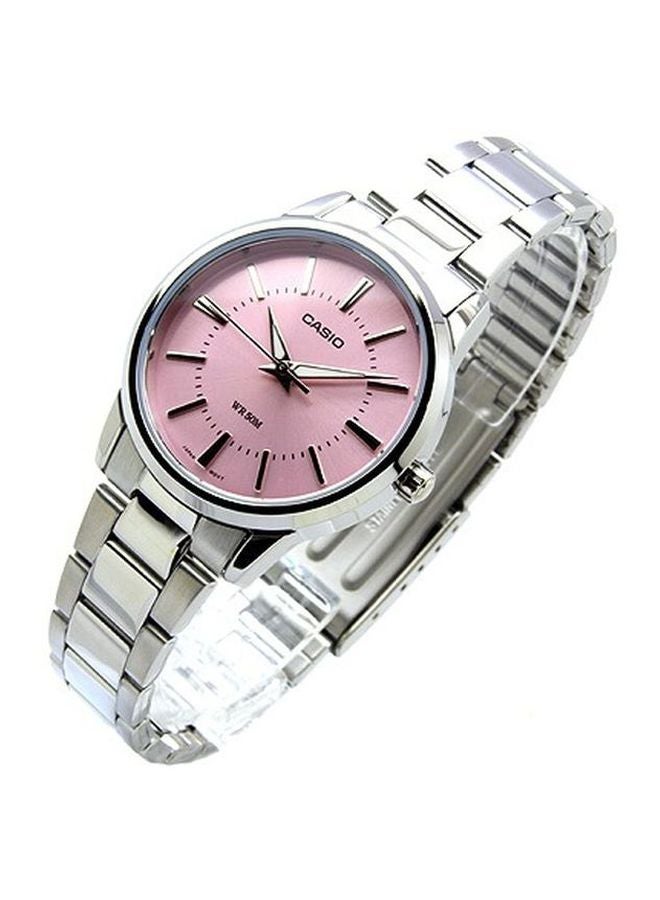كاسيو ساعة يد بعقارب إنتيسر طراز LTP-1303D-4A - مقاس 36 مم - فضي للنساء - Image 4