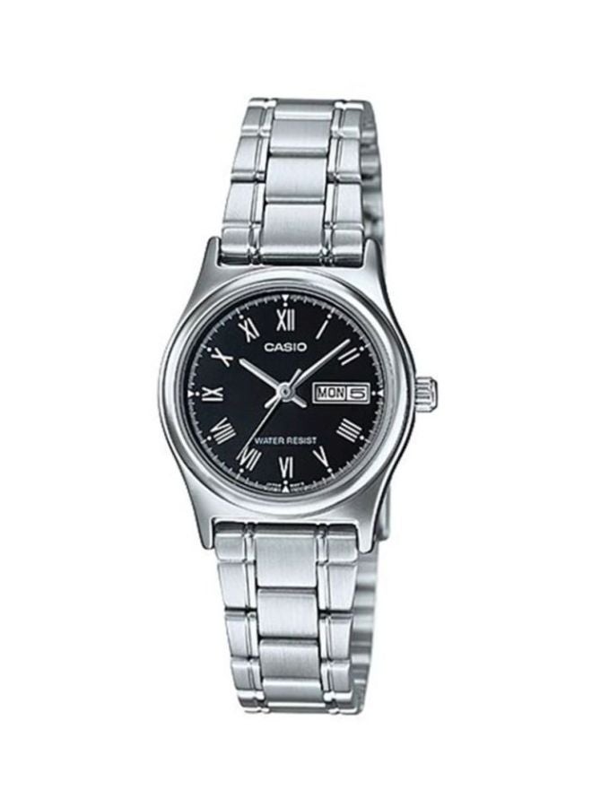 كاسيو ساعة يد رسمية بعقارب طراز LTP-V006D-1B - قياس 30 مم - لون فضي للنساء - Image 1