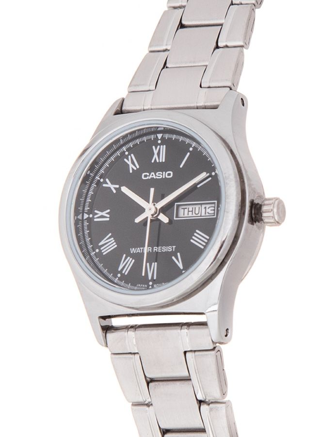 كاسيو ساعة يد رسمية بعقارب طراز LTP-V006D-1B - قياس 30 مم - لون فضي للنساء - Image 3