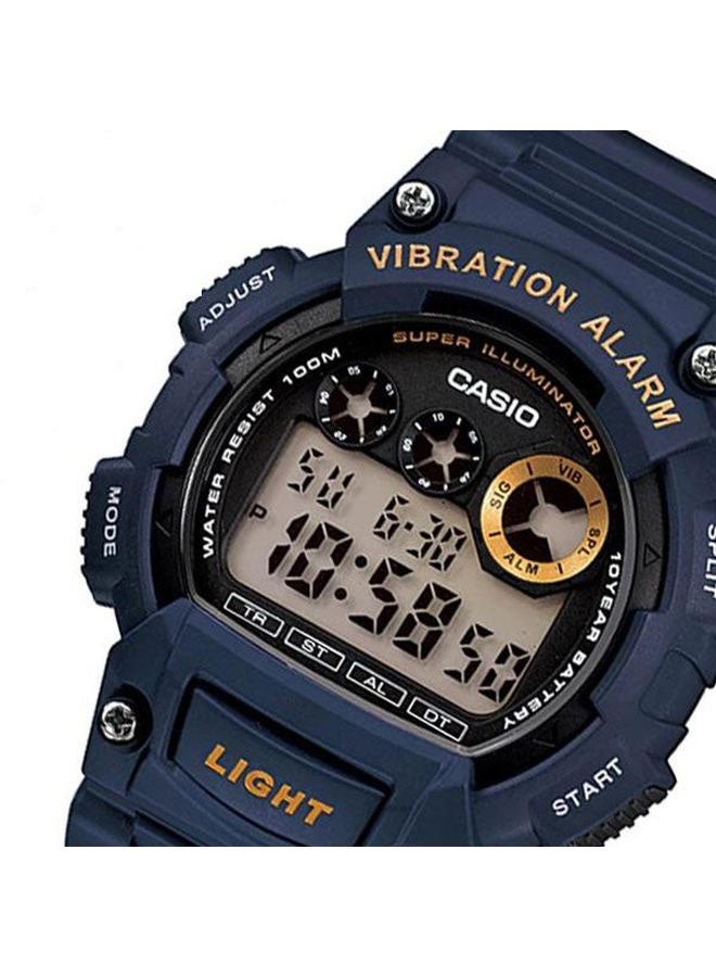 كاسيو ساعة يد رقمية للشباب طراز W-735H-2AVDF - 51 مم - أزرق للرجال - Image 3