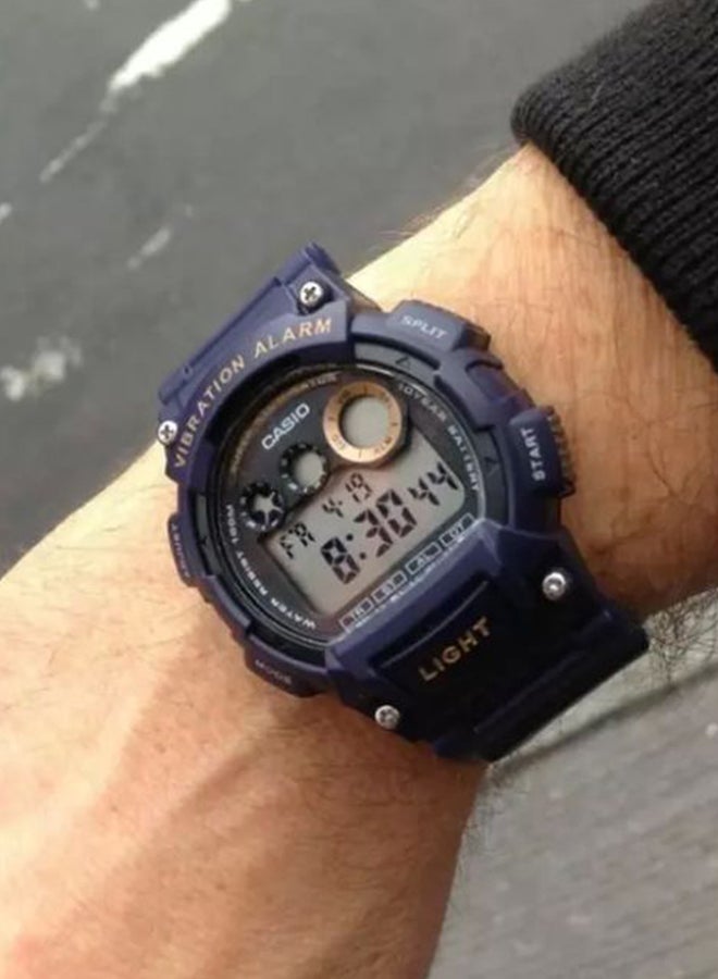 كاسيو ساعة يد رقمية للشباب طراز W-735H-2AVDF - 51 مم - أزرق للرجال - Image 5