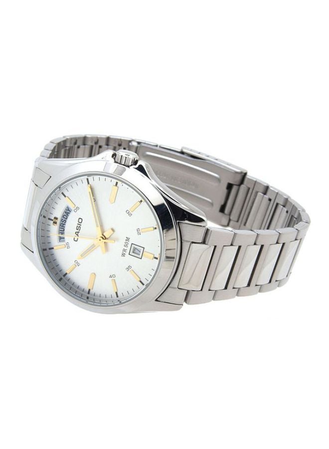 CASIO Men's Enticer Analog Watch MTP-1370D-7A2 - 40 mm - Silver - Image 4