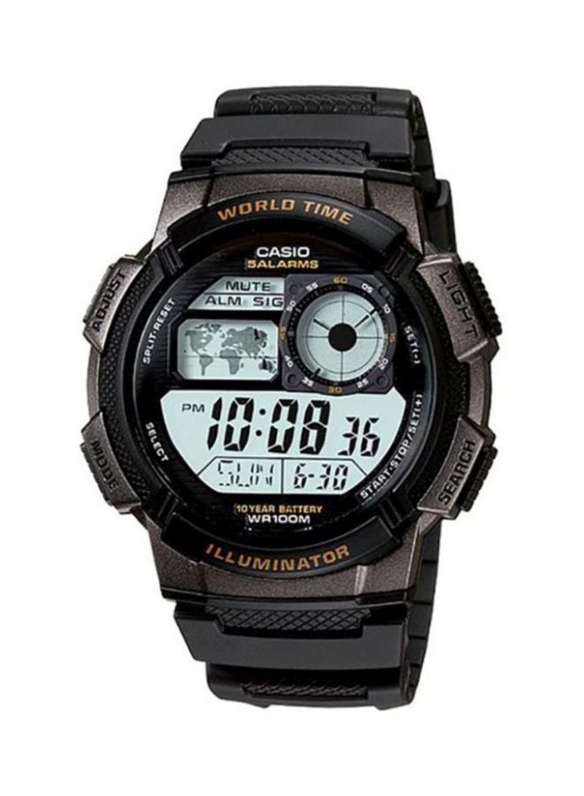 كاسيو ساعة يد شبابية رقمية مقاومة للماء طراز AE-1000W-1AVDF - مقاس 48 مم - لون أسود للرجال - Image 1