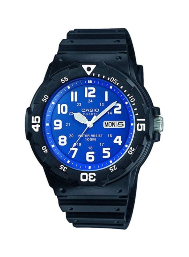 كاسيو ساعة يد بعقارب مقاومة للماء طراز MRW-200H-2B2VEF - 48 مم - أسود للرجال - Image 1