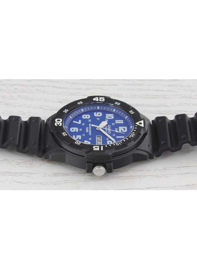 كاسيو ساعة يد بعقارب مقاومة للماء طراز MRW-200H-2B2VEF - 48 مم - أسود للرجال - Image 3