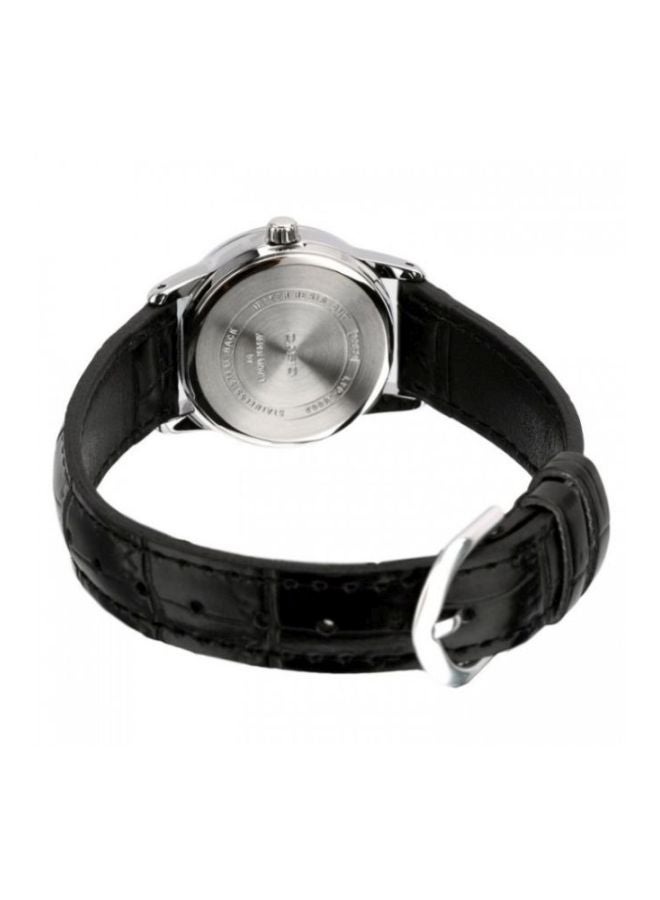 كاسيو ساعة يد رسمية بعقارب طراز LTP-V002L-1A - قياس 24 مم - لون أسود للنساء - Image 2