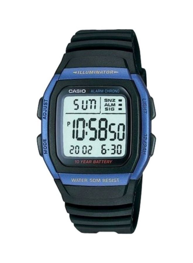 كاسيو ساعة يد رقمية للشباب طراز W-96H-2AVDF - مقاس 36 مم - لون أسود للرجال - Image 1