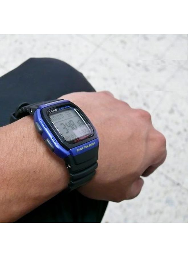 كاسيو ساعة يد رقمية للشباب طراز W-96H-2AVDF - مقاس 36 مم - لون أسود للرجال - Image 4
