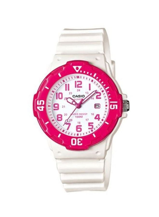 CASIO Women's Youth Water Resistant Analog Watch LRW-200H-4B - 39 mm - White - Image 1