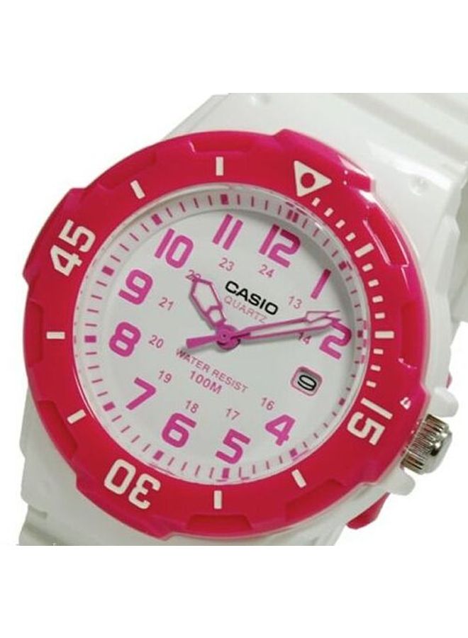 CASIO Women's Youth Water Resistant Analog Watch LRW-200H-4B - 39 mm - White - Image 4